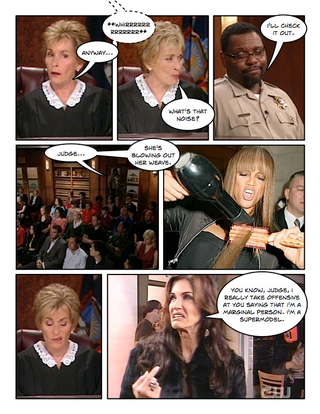 Illustration for article titled Comic Confrontations: Judge Judy Vs. Janice Dickinson